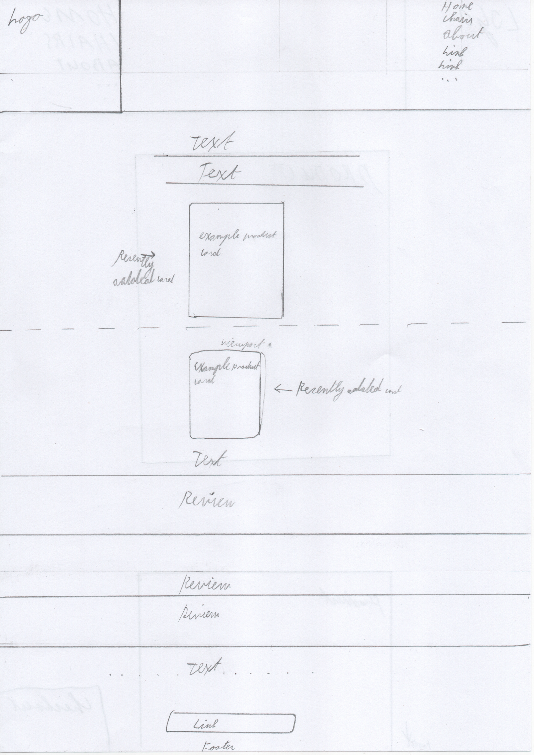 wireframe of the site